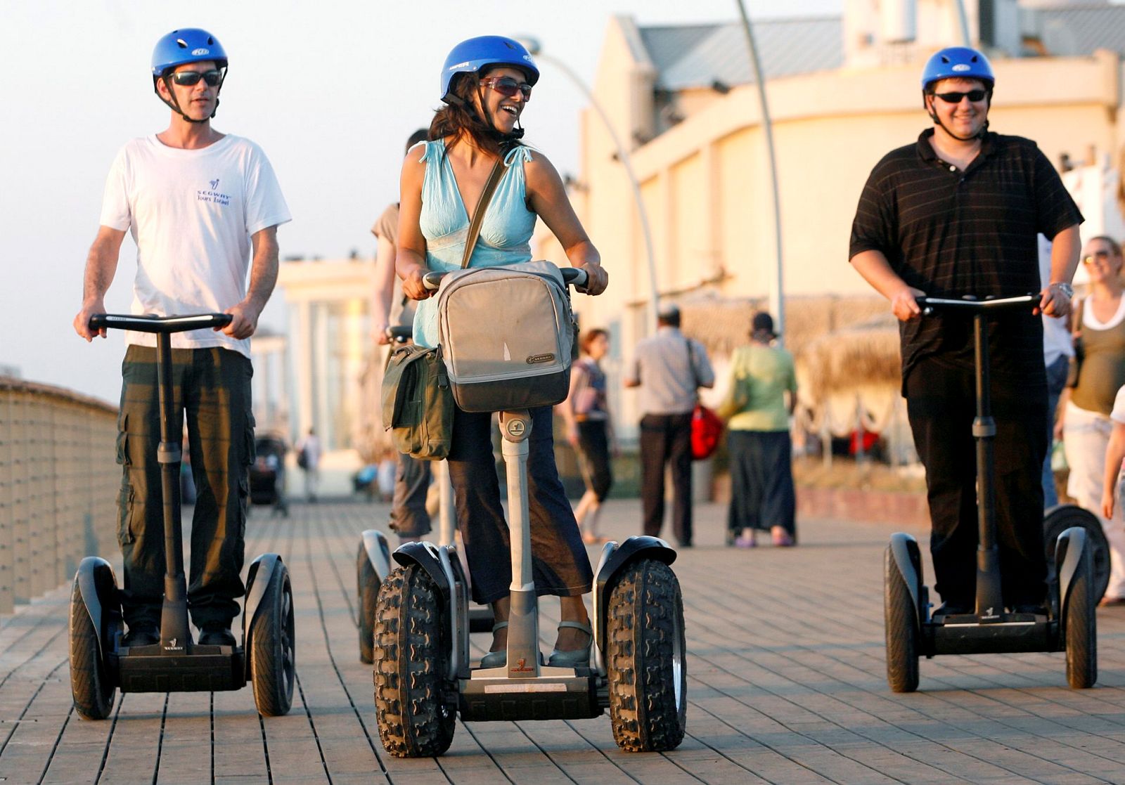 Tourists take a Segway ride along the boardwalk in Tel Aviv. Photo by Moshe Shai/FLASH90 Tourists take a Segway ride along the boardwalk in Tel Aviv. Photo by Moshe Shai/FLASH90