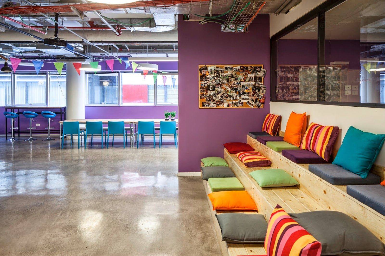 Cheerful colors impact the overall mood. Photo by Amit Giron