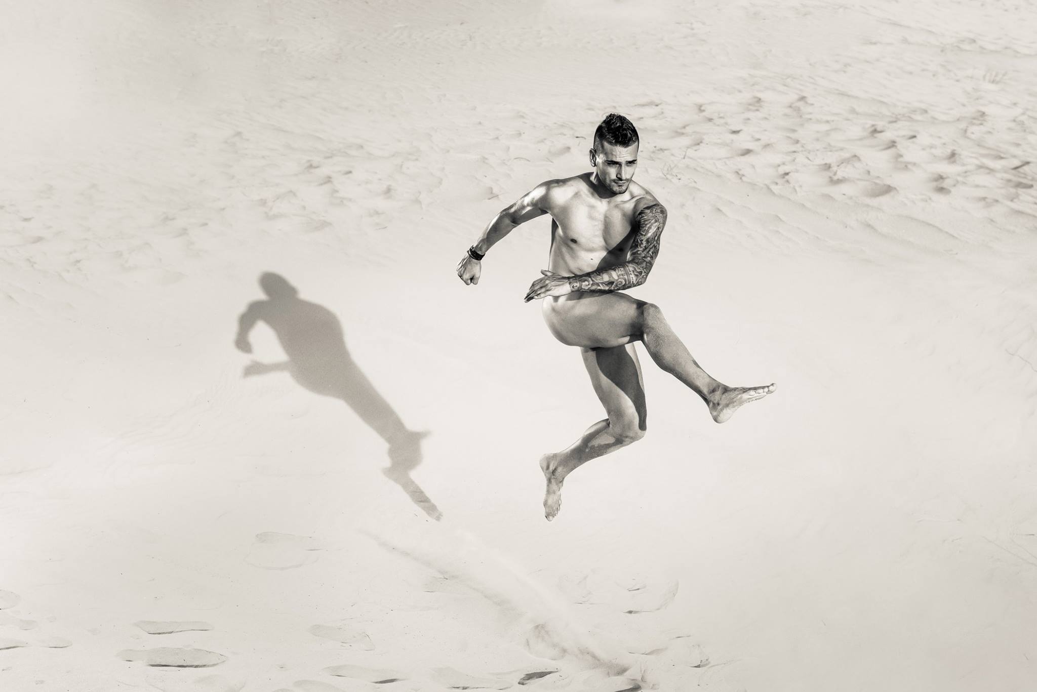 Football player Maor Buzaglo. Photo by Gabriel Bahrlia