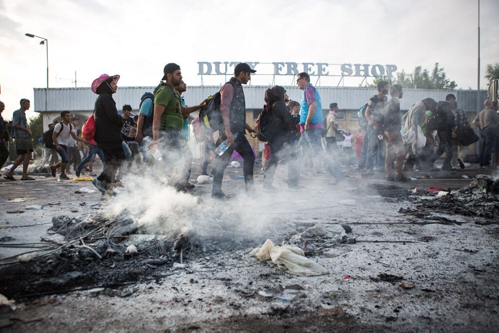 IsraAid helped refugees caught up in the rioting on the Hungary border. Photo courtesy of IsraAid