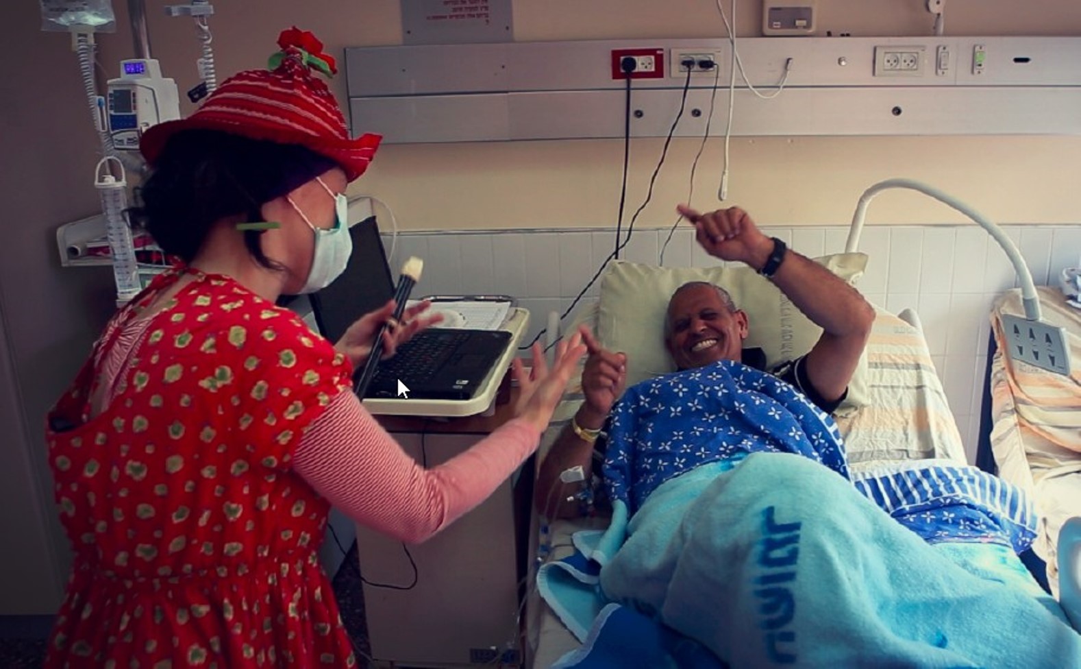 This bone-marrow recipient had the services of Dream Doctors duo Dori and Noam for six weeks. Photo by Alexey Kudrik