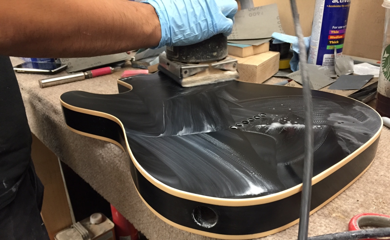 A Shabat guitar in the making. Photo: courtesy