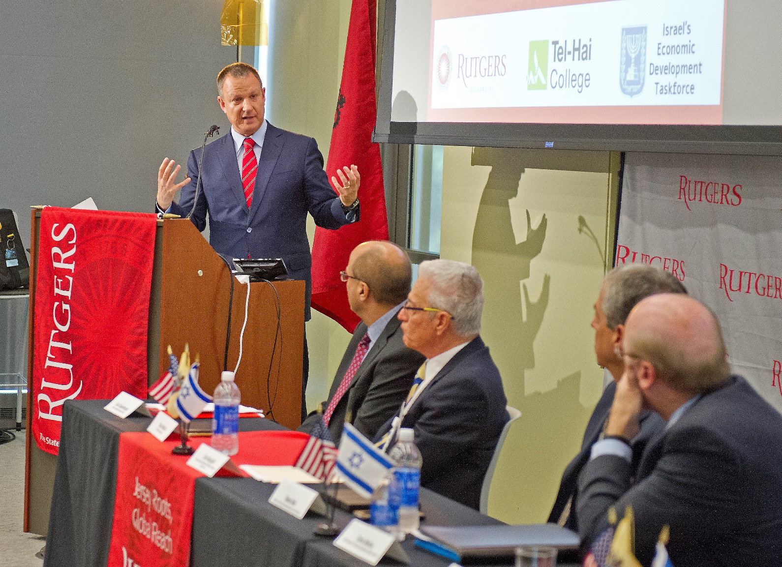  Erel Margalit announcing the New Jersey-Israel Healthy, Functional and Medical Foods Alliance at a signing ceremony at Rutgers University in New Jersey, September 18, 2015. Credit: Ron Sachs