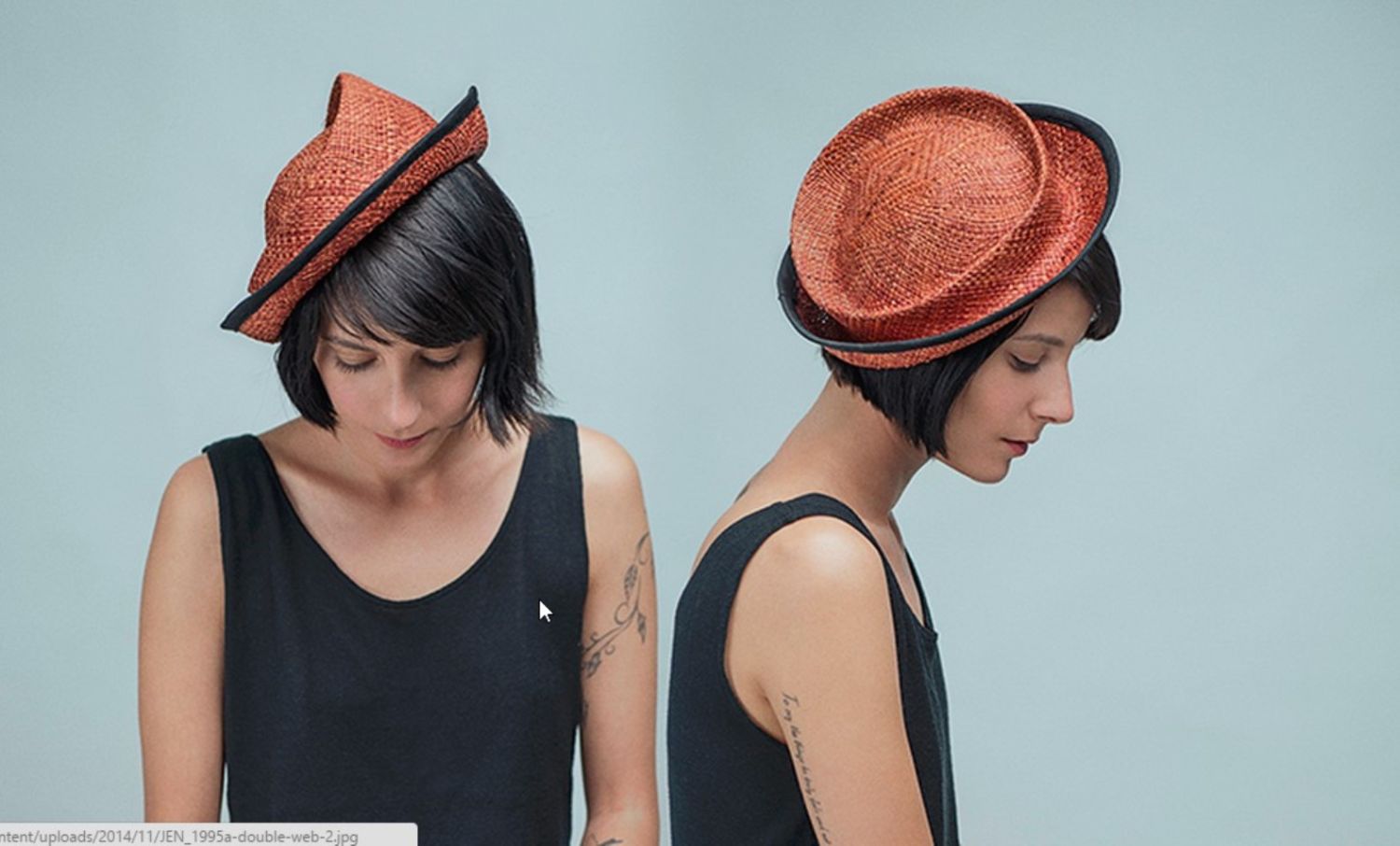 A design mistake led Cohen to an experimental hat of seagrass straw. Photo by Jennie Barst A design mistake led Cohen to an experimental hat of seagrass straw. Photo by Jennie Barst