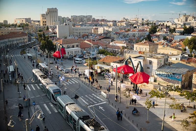 The installation adds a splash of color to the capital city’s Machane Yehuda marketplace area. Photo courtesy of HQ Architects The installation adds a splash of color to the capital city’s Machane Yehuda marketplace area. Photo courtesy of HQ Architects