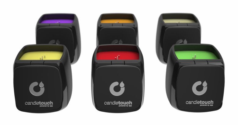 Light a safe scented candle with your smartphone. Photo courtesy of Candle Touch