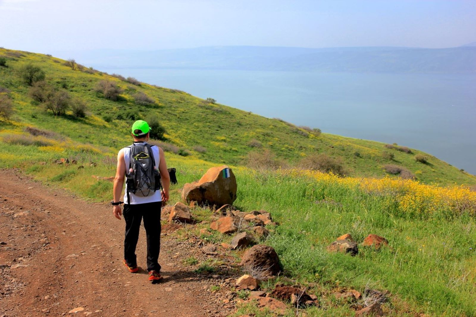 American journalist Todd Pitock on the Golan Trail. Photo by Israel Eshed