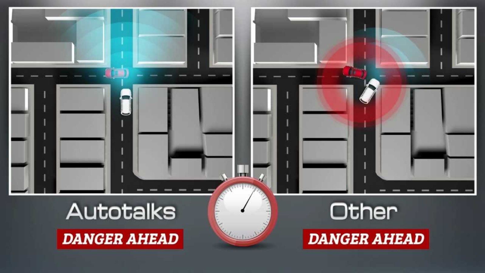 Autotalks lets cars speak to one another. Photo via YouTube Autotalks lets cars speak to one another. Photo via YouTube