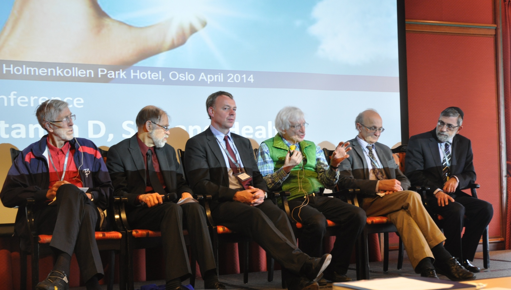 The panel of experts at last year’s conference on Vitamin D in Oslo included, from left, Prof. Johan Moan (Norway), Prof. Reinhold Vieth (Canada), Prof. Jorg Reichrath (Germany), Prof. Michael F. Holick (USA), Prof. William B. Grant (USA) and Dr. Marco Harari (Israel). Photo: courtesy of DMZ Medical Center The panel of experts at last year’s conference on Vitamin D in Oslo included, from left, Prof. Johan Moan (Norway), Prof. Reinhold Vieth (Canada), Prof. Jorg Reichrath (Germany), Prof. Michael F. Holick (USA), Prof. William B. Grant (USA) and Dr. Marco Harari (Israel). Photo: courtesy of DMZ Medical Center