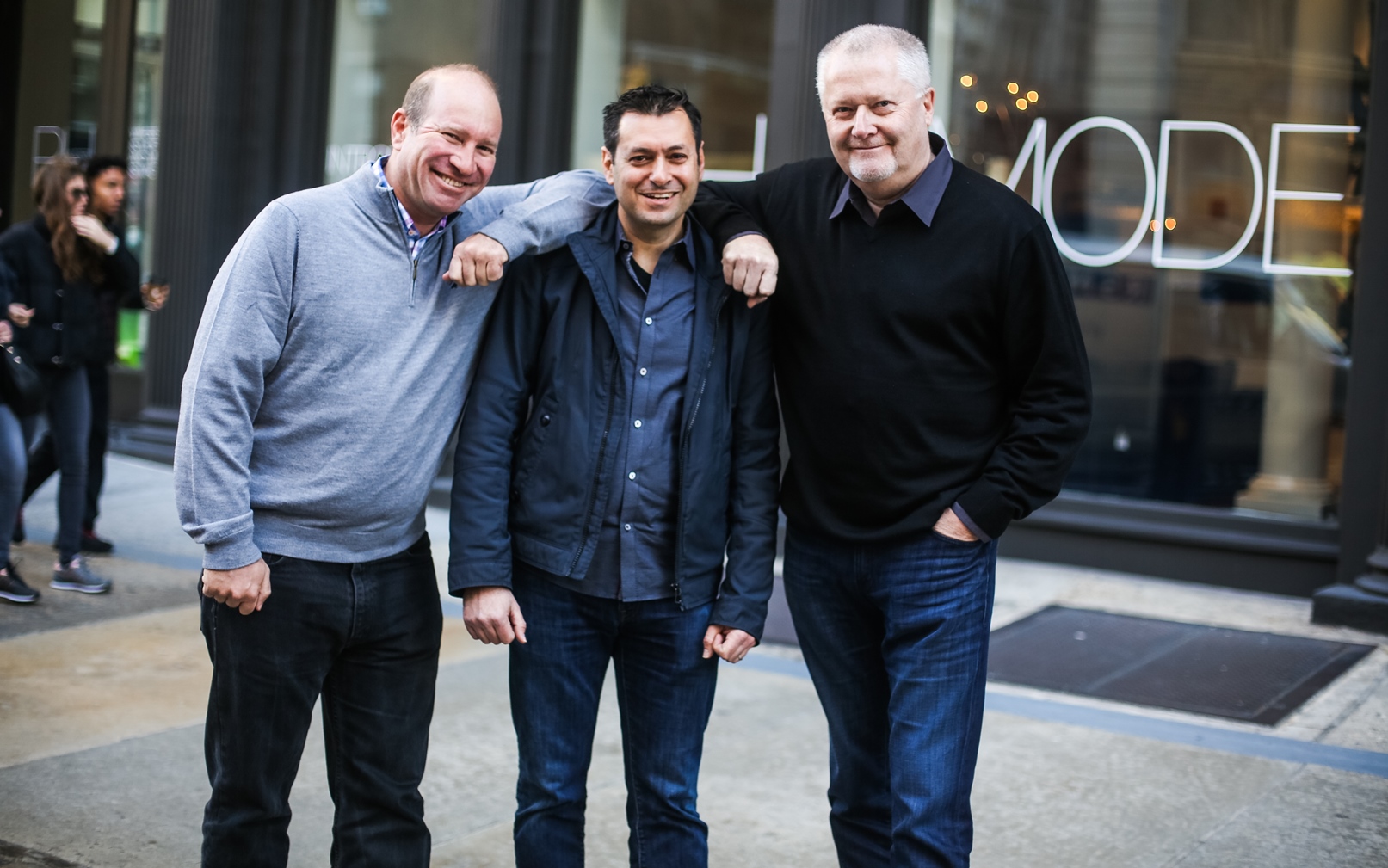 From left, Vroom cofounders Elie Wurtman, Allon Bloch and Marshall Chesrown. Photo: courtesy 