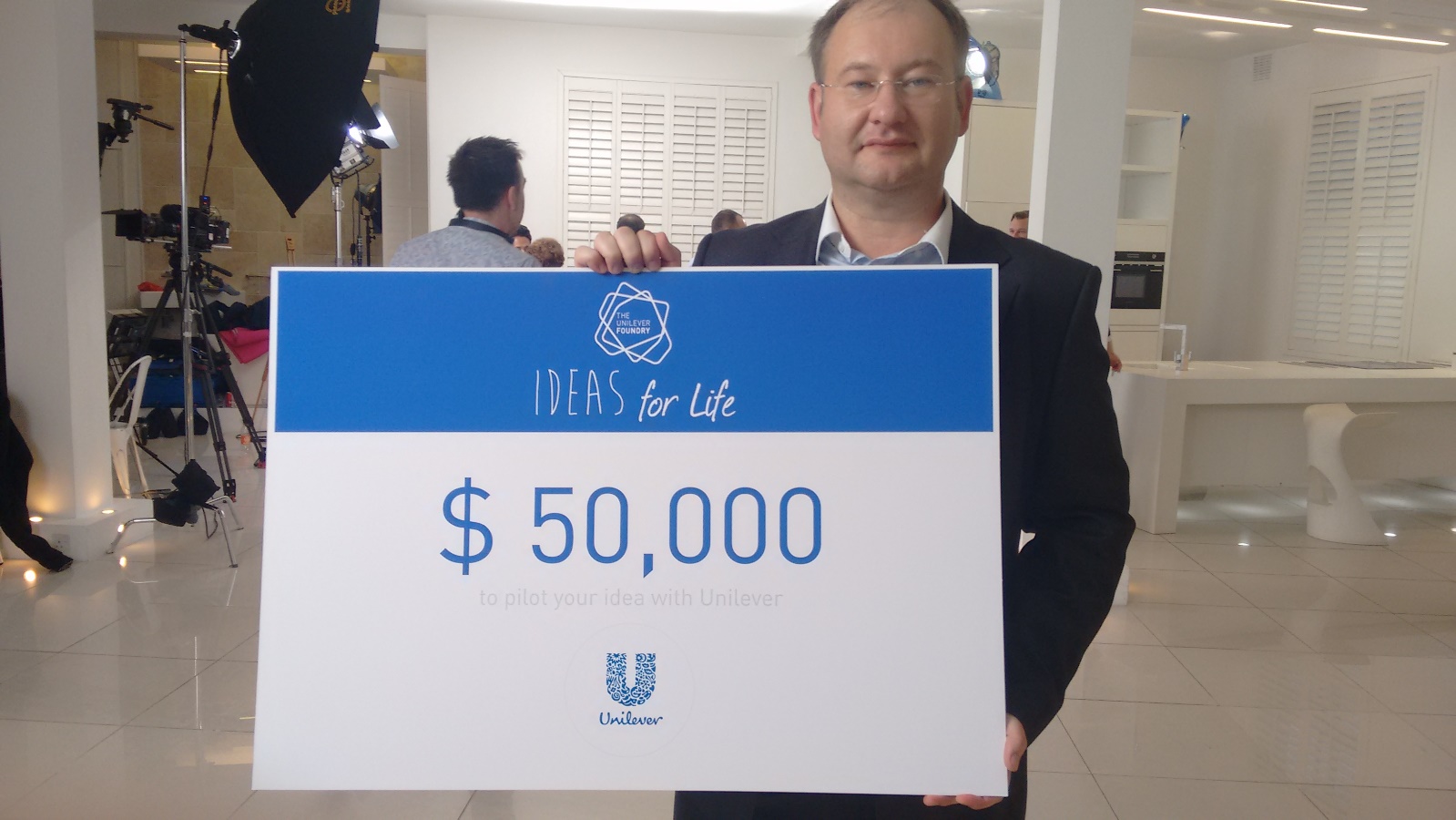 BwareIT CEO and cofounder Konstantin Berezin accepted the award in London. Photo: courtesy BwareIT CEO and cofounder Konstantin Berezin accepted the award in London. Photo: courtesy