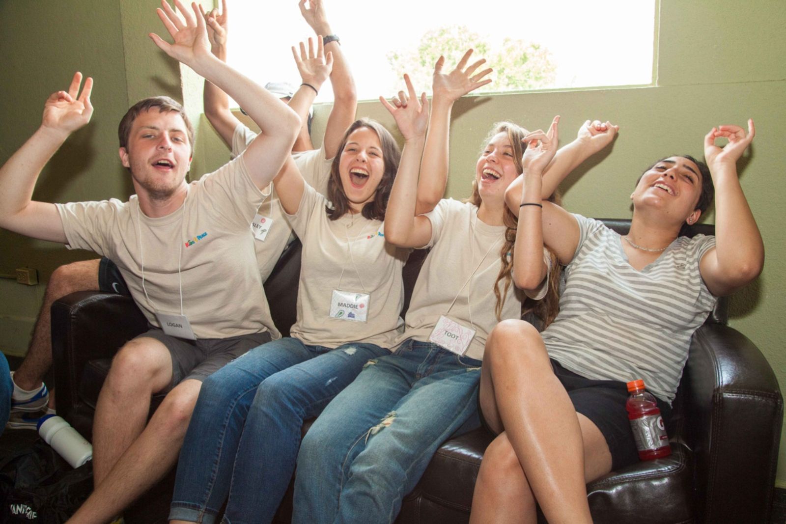 Kids4Peace counselors, all alumni of the program, serve as role models and leaders for the younger kids. Photo by Greg Buffone