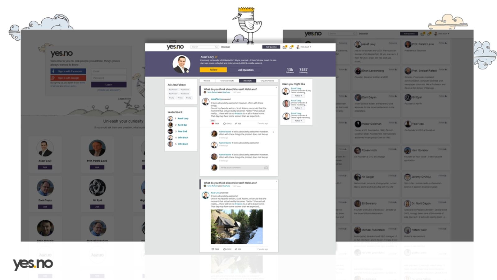 Screenshot from yes.no website.