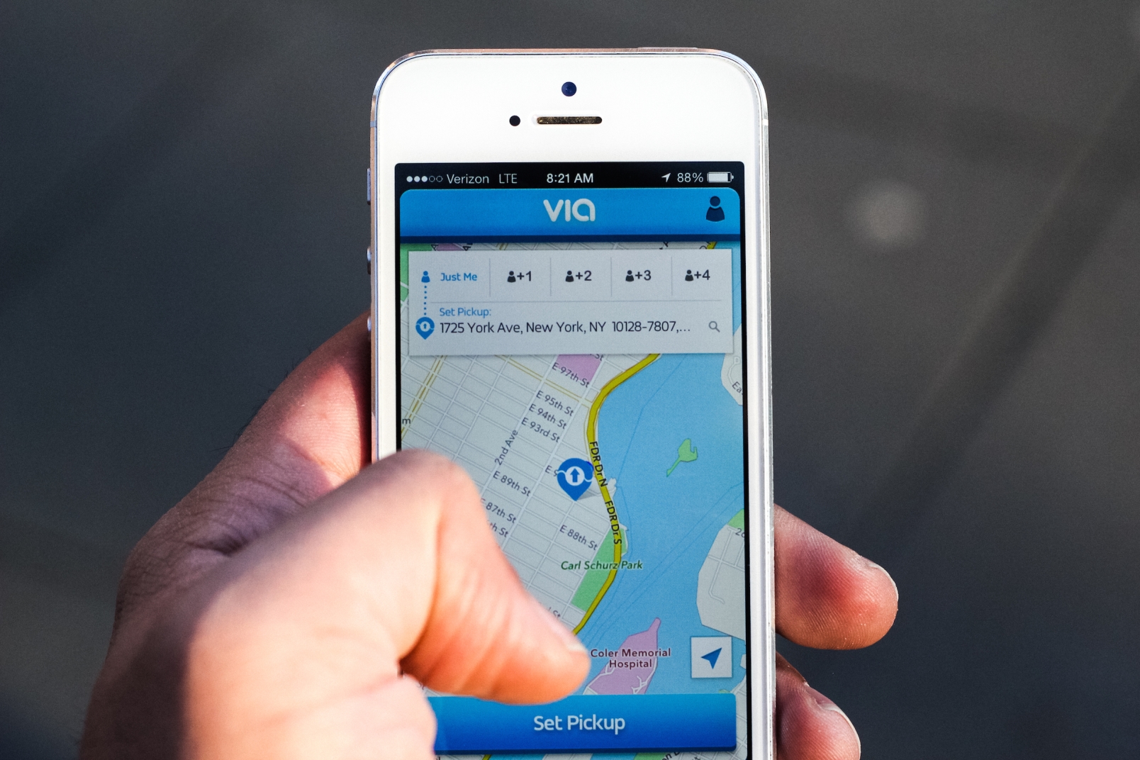 An appy way of ride-sharing. Photo courtesy of Via An appy way of ride-sharing. Photo courtesy of Via