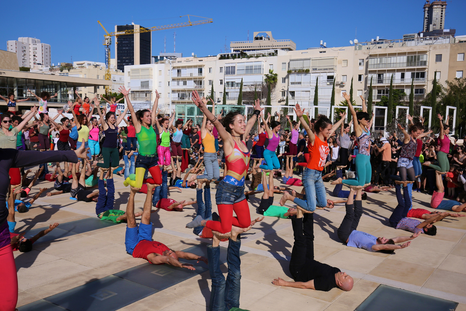 Acro yoga. Photo by Eyal Bar