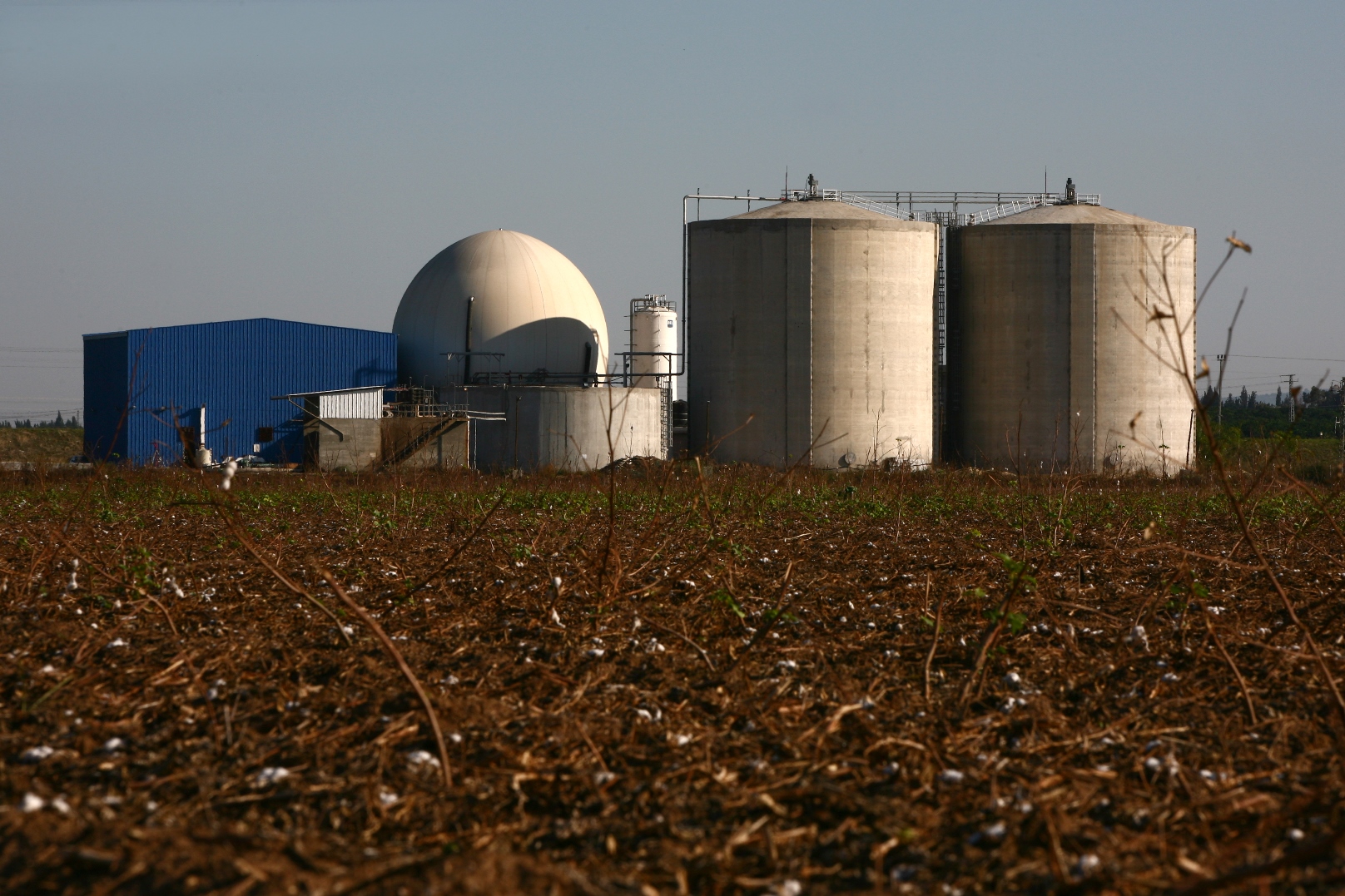 MIDEAST ISRAEL ENERGY Illustrative photo of a regional Israeli biogas facility fed by dairy-cow waste. Photo by Chen Leopold/FLASH90