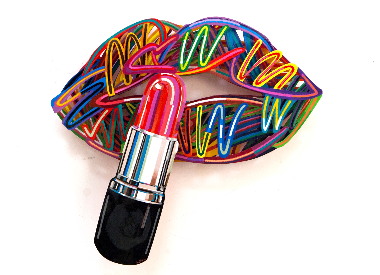 Gerstein calls this work simply “Lipstick.” Photo: courtesy