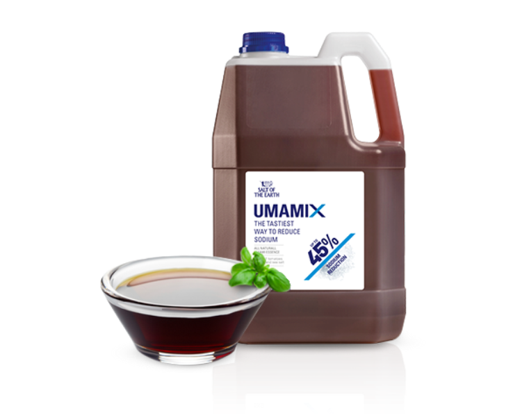 Umamix comes in two liquid varieties for industrial use. The consumer versions are called Mediterranean Umami and Spicy Mediterranean Umami. Photo courtesy of Salt of the Earth
