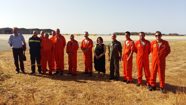 Israeli firefighters in Cyprus on June 19, 2016. Photo via MFA Israeli firefighters in Cyprus on June 19, 2016. Photo via MFA
