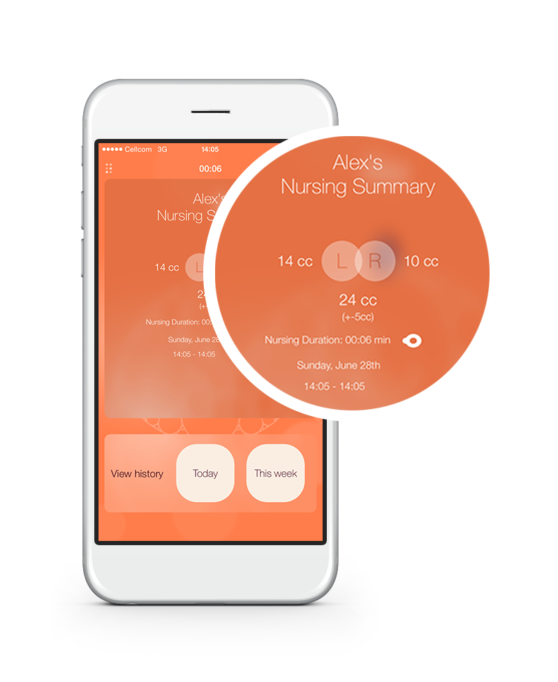 A visual log of baby’s nursing history. Photo courtesy of Momsense