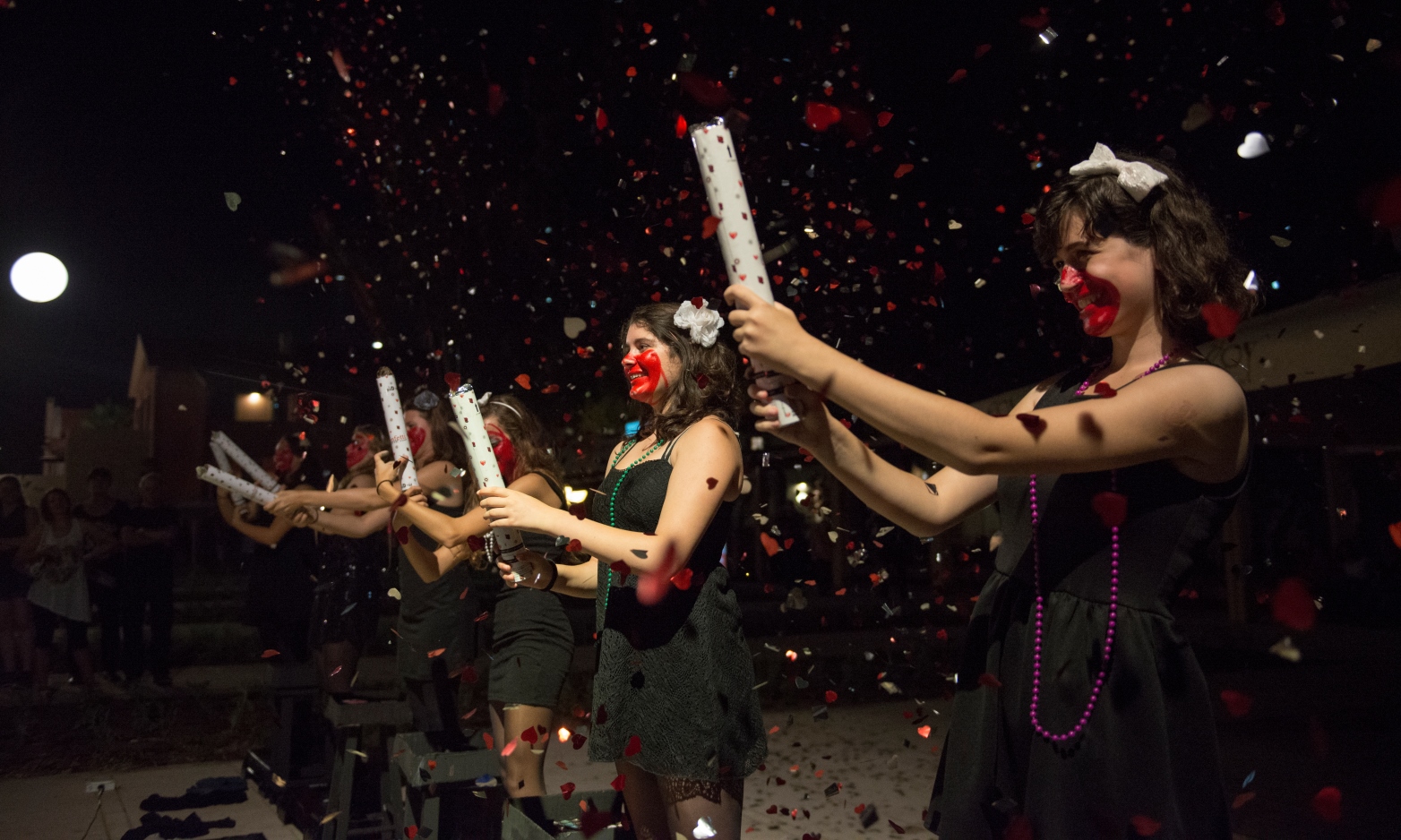 Street performers at a Tel Aviv White Night all-night celebration. Photo by Danielle Shitrit/FLASH90