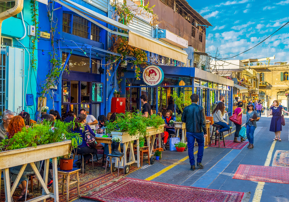 Jaffa Flea Market bars. Photo via Shutterstock.com