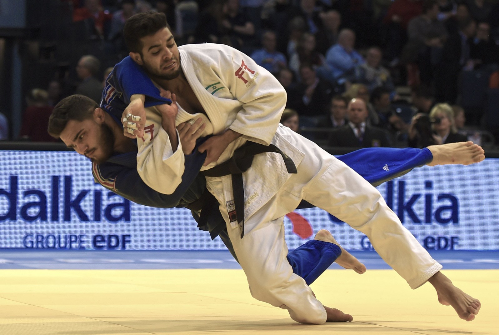 Sagi Muki winning the bronze medal at the 2015 Dusseldorf Grand Prix. Photo: screenshot Sagi Muki winning the bronze medal at the 2015 Dusseldorf Grand Prix. Photo: screenshot
