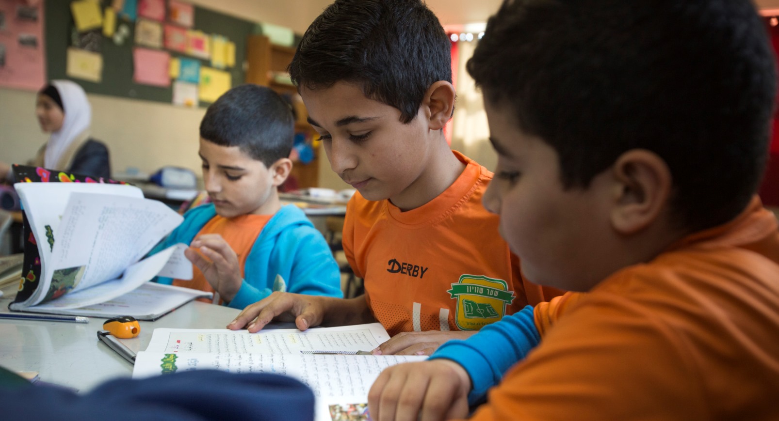 Children from Majdal Krum, an Upper Galilee Arab town, receive educational support at school through The Equalizer. Photo by Mickey Noam Alon