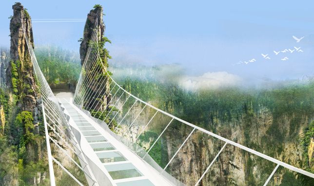 Image of the new glass bridge via HaimDotan.com