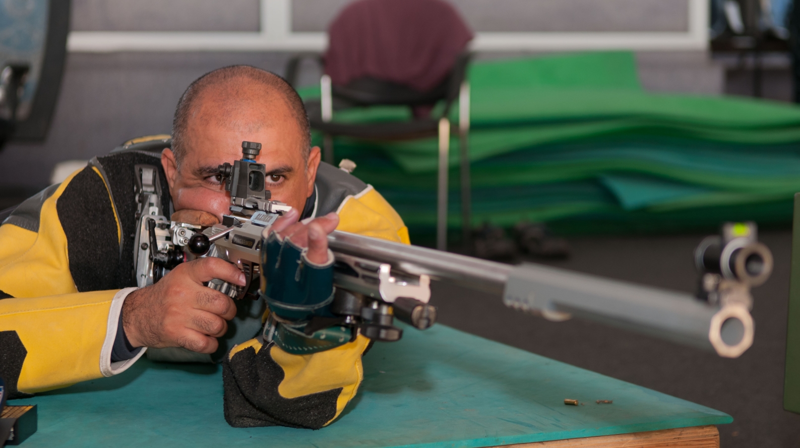 Paralympic shooter Doron Shaziri. Photo by Raz Livnat