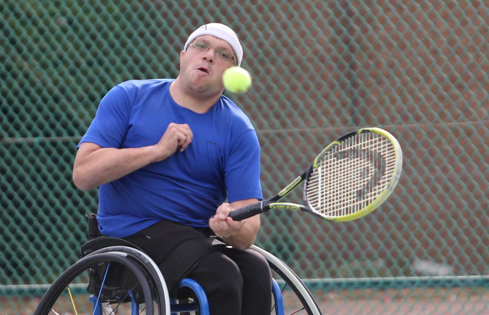 Tennis player Shraga Weinberg, heading to his fourth Paralympics. Photo by Nimrod Glockman