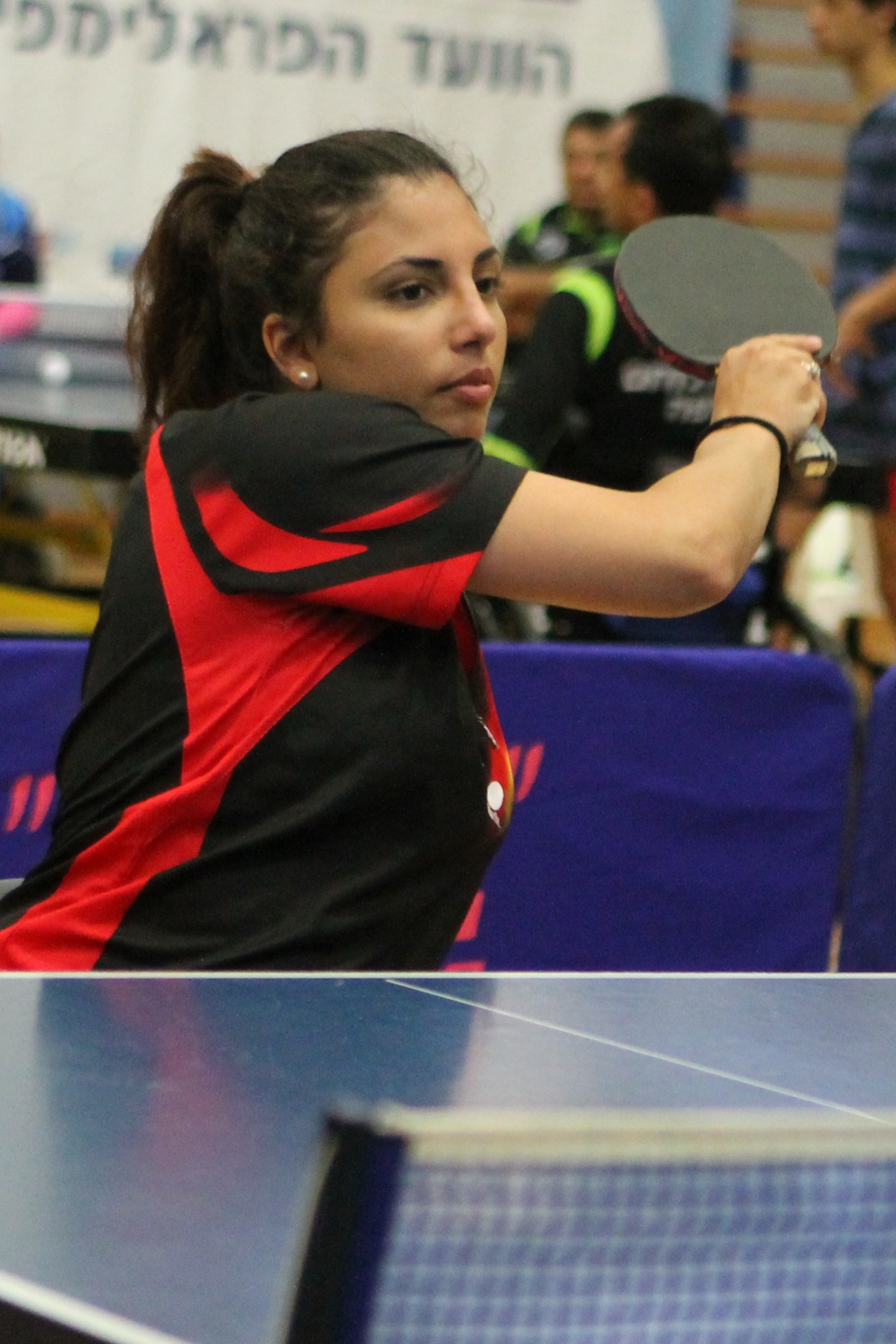 Wheelchair table tennis Paralympian Caroline Tabib. Photo by Keren Isacson