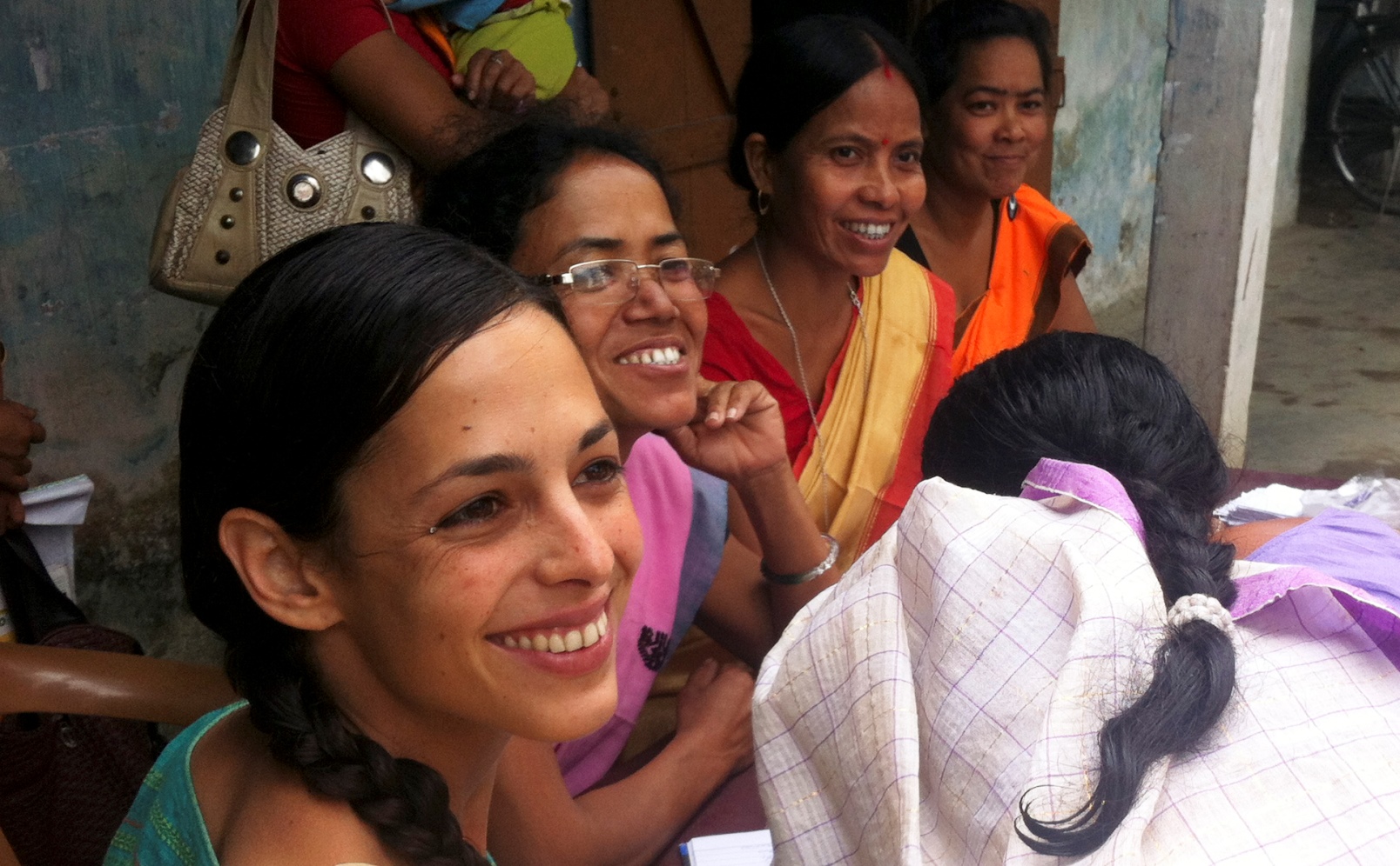 Gili Navon became close with the women in Majuli. Photo by Aviv Naveh