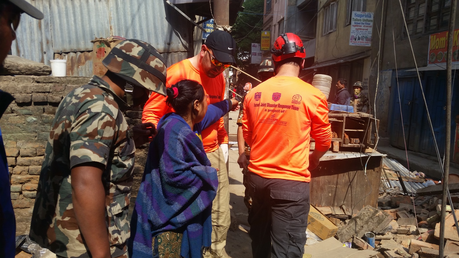 Israeli search-and-rescue volunteers in Nepal, April 2015. Photo courtesy of United Hatzalah/Israelife