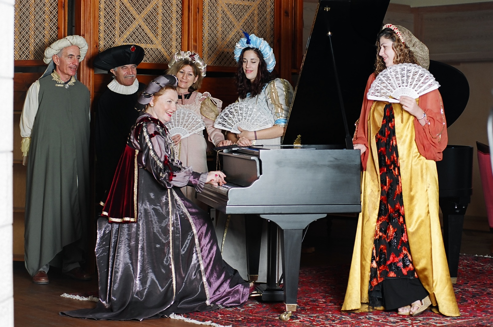 Guests at Casa Dona Gracia dressed in period costumes for a souvenir snapshot. Photo: courtesy