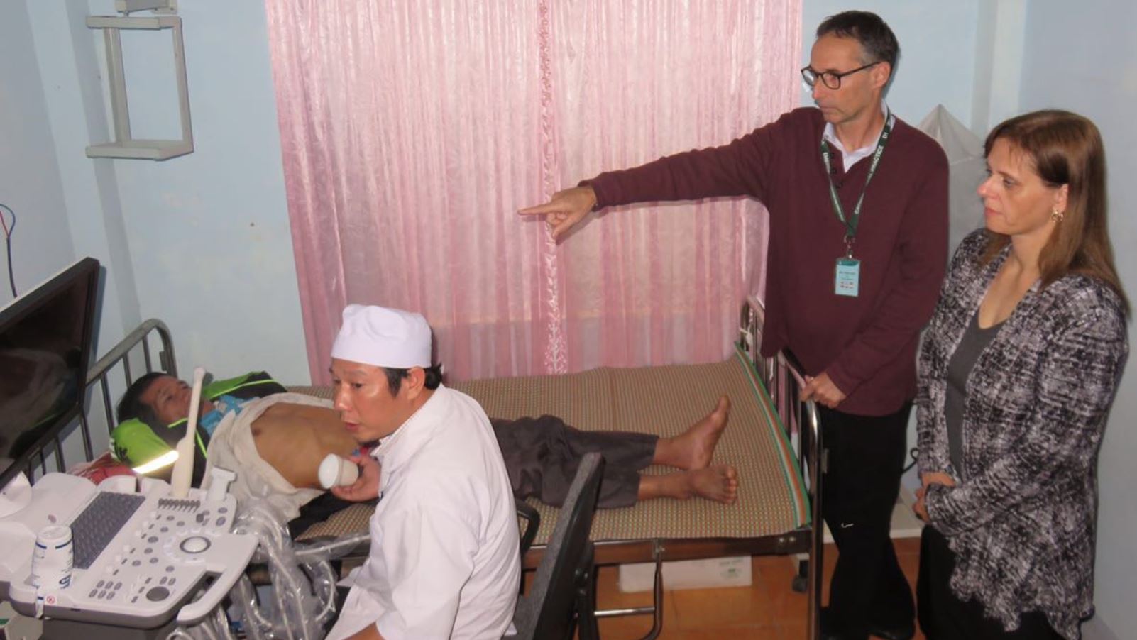 Dr. Rafi Kot and Israeli Ambassador Meirav Eilon Shahar at the Vietnamese hospital where Kot donated a new ultrasound machine. Photo courtesy of Israeli Embassy in Vietnam