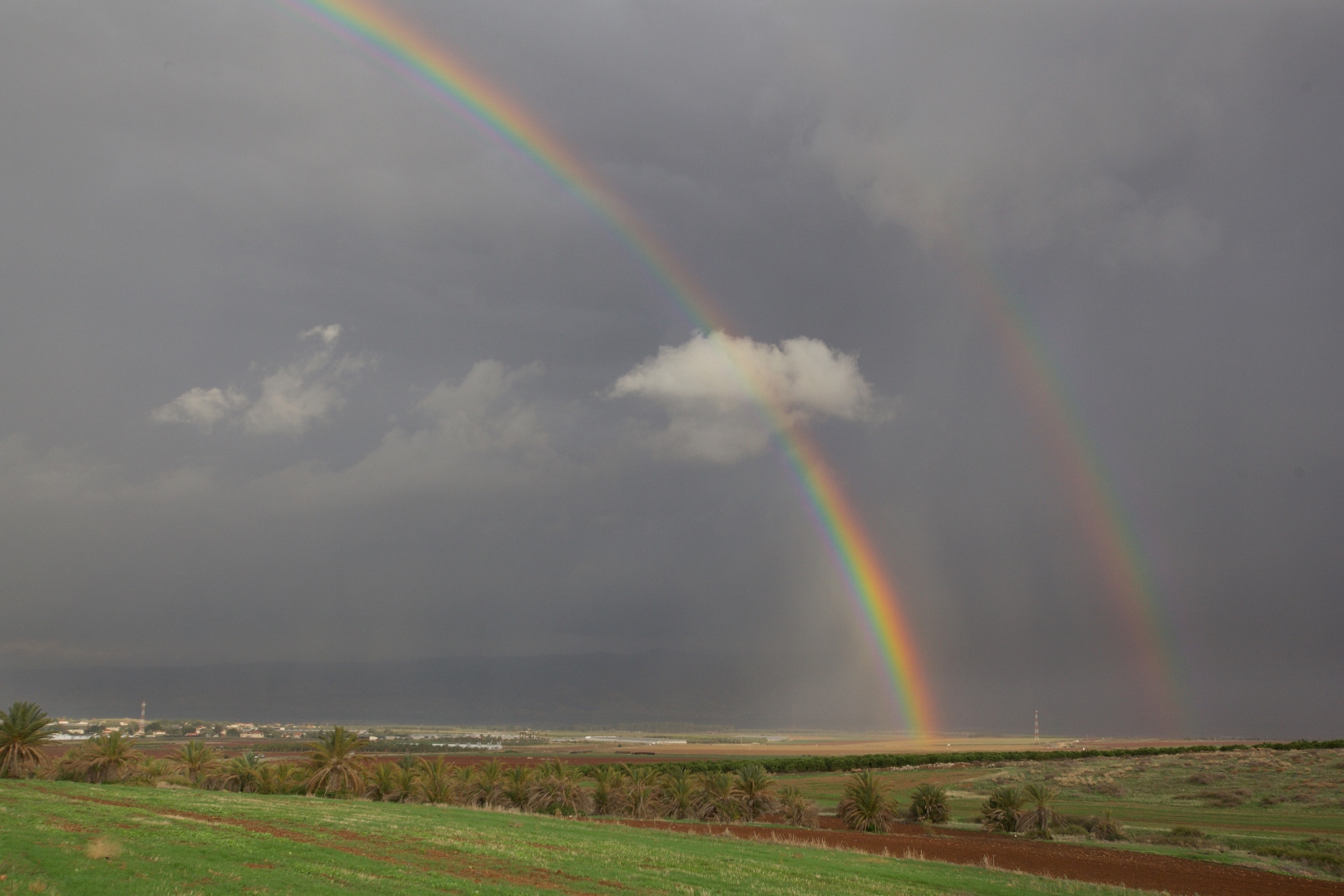 A double rainbow over the Beit She'an Valley, November 21, 2014. Photo by Photo by Doron Horowitz/FLASH90 A double rainbow over the Beit She'an Valley, November 21, 2014. Photo by Photo by Doron Horowitz/FLASH90
