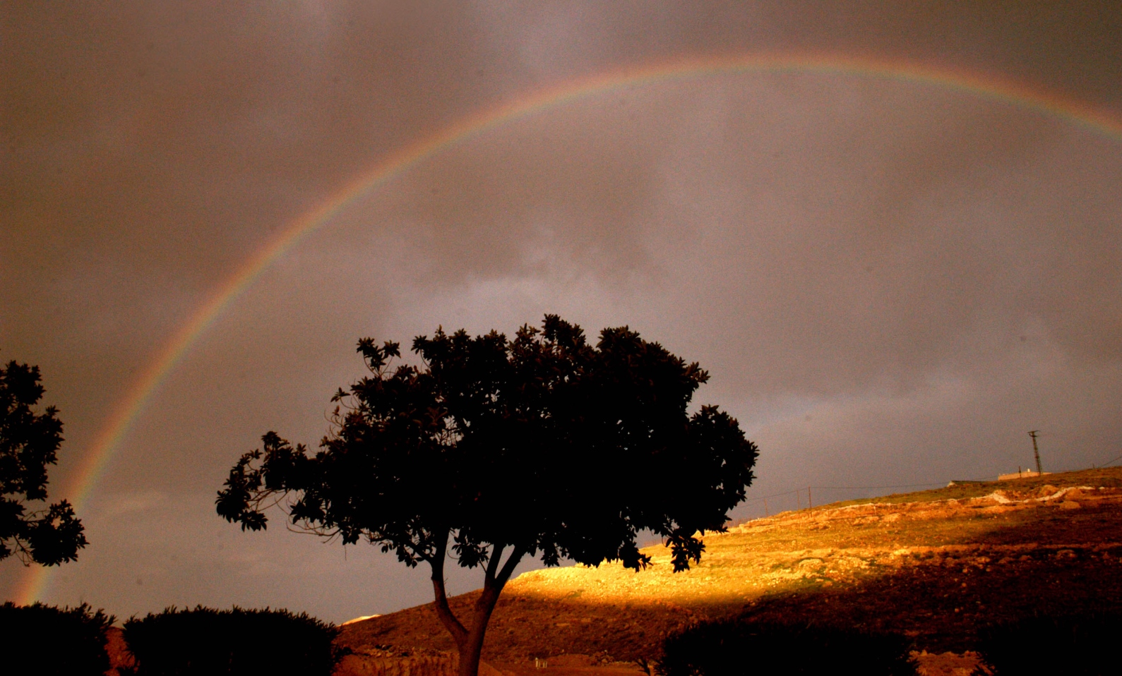 A rainbow in the Judean Desert. Photo by Yossi Zamir/FLASH90 A rainbow in the Judean Desert. Photo by Yossi Zamir/FLASH90
