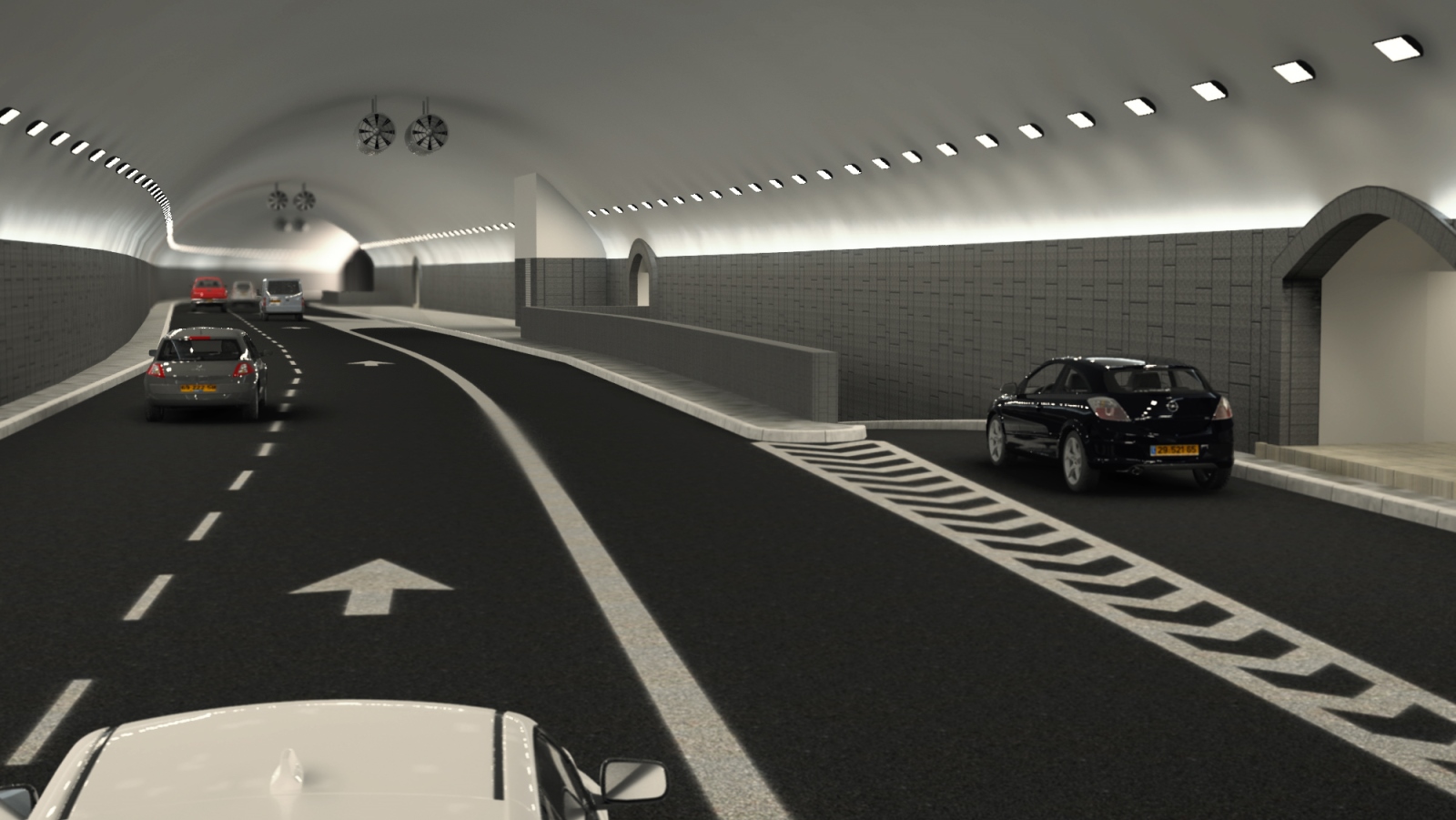 Several public and private transportation approaches are planned for Jerusalem Gateway. Image courtesy of Dagan Solutions