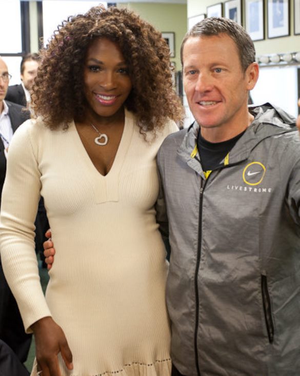 Serena Williams and Lance Armstrong at a Social Good Summit. Photo via Feedblitz.com