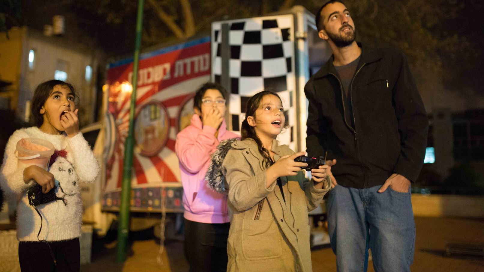 Residents enjoying a Zaza pop-up event in Jerusalem. Photo by Maxim Dinshtein