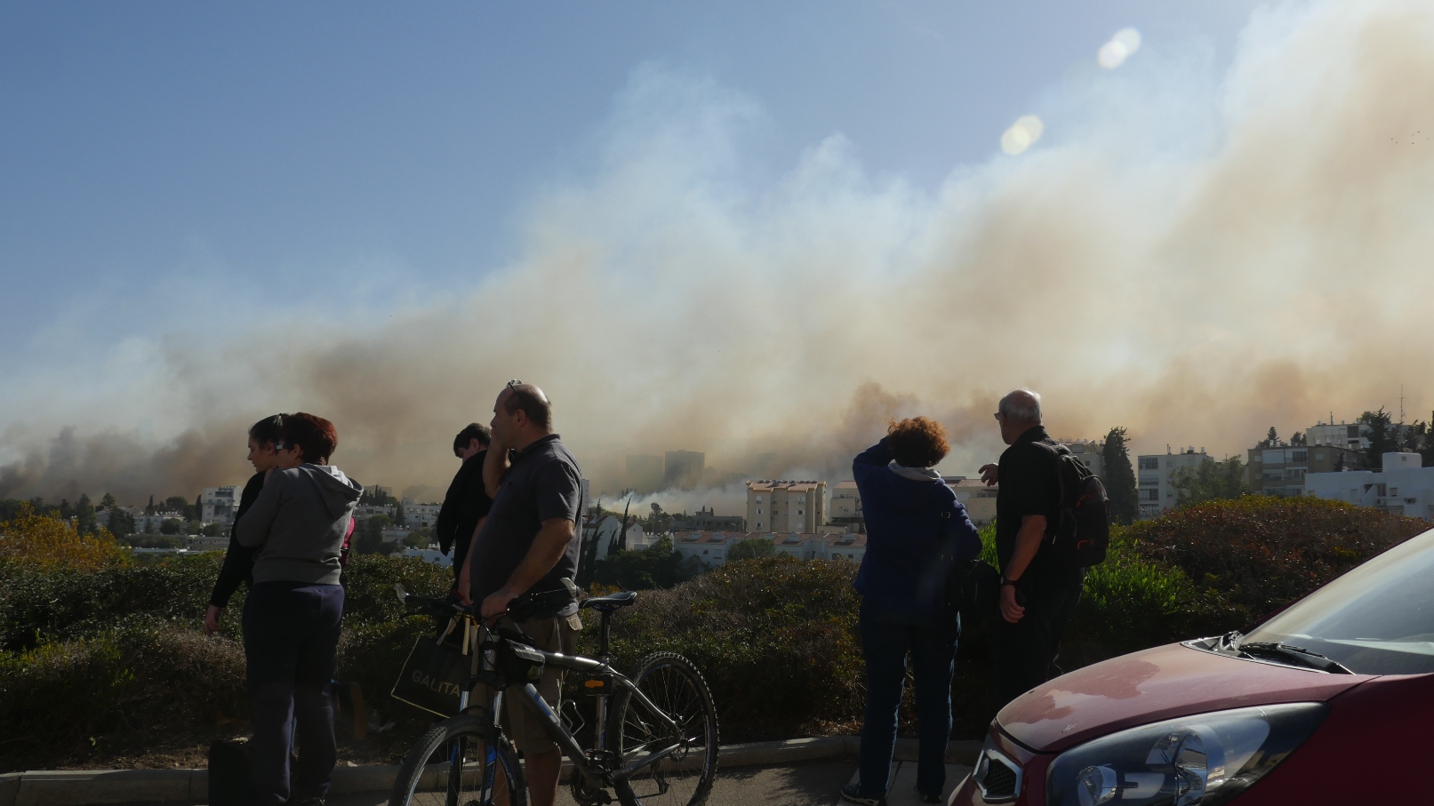 Watching Haifa burn, November 2016. Photo courtesy of Haifa municipality