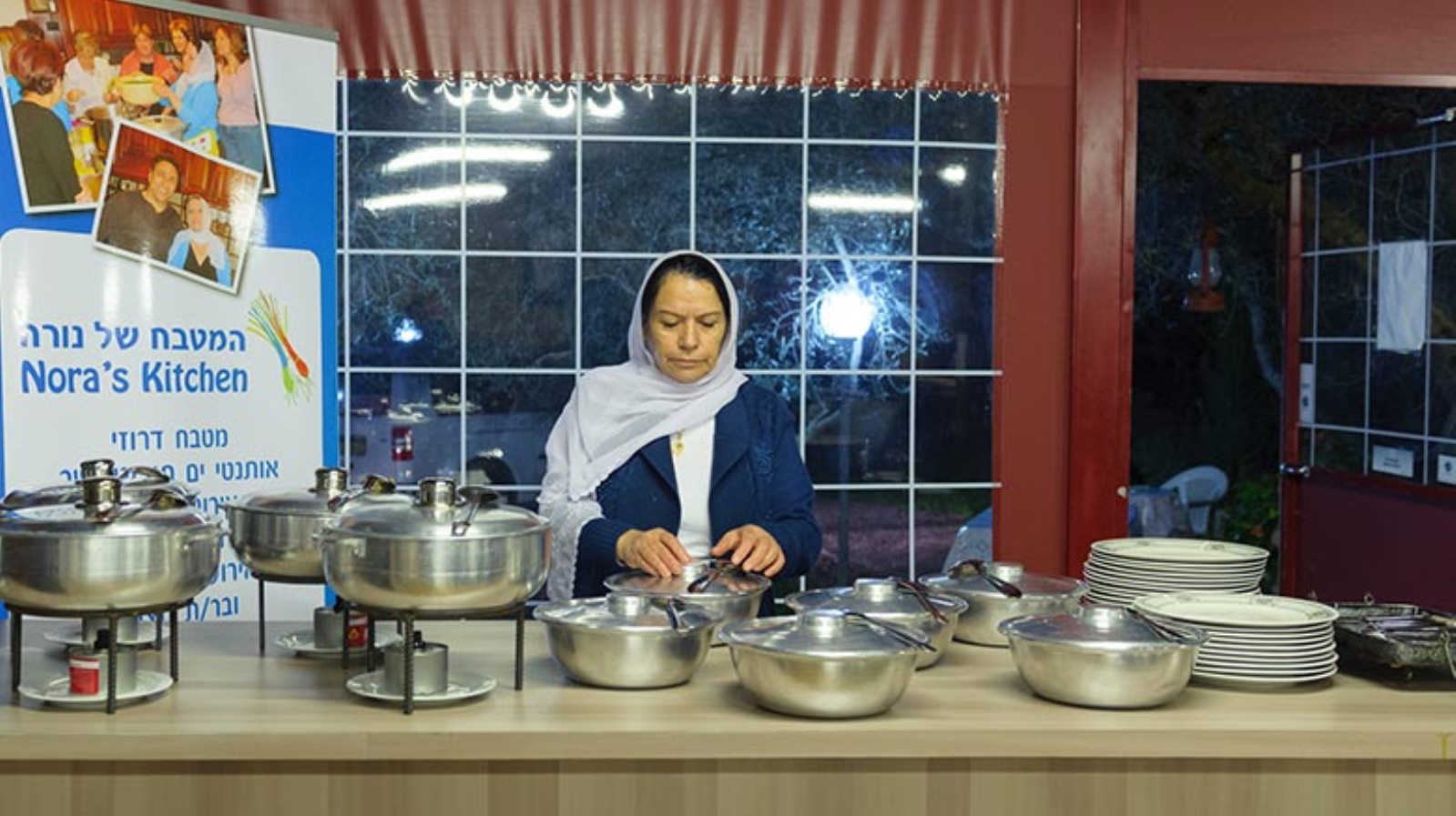 Nurah Husaisi in her restaurant in Daliat el-Carmel. Photo: courtesy