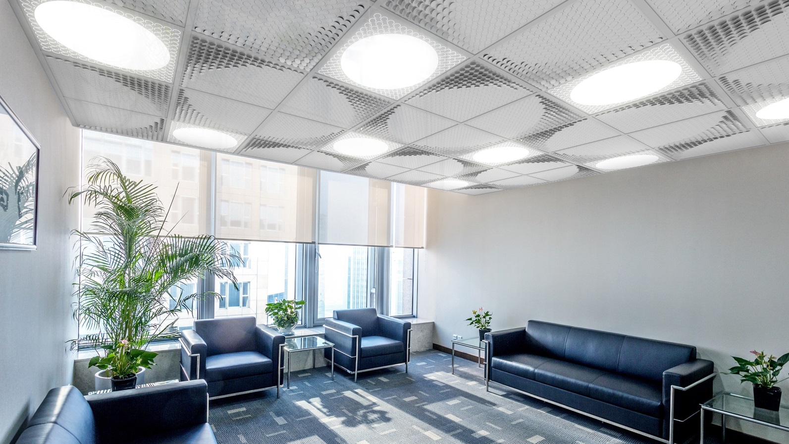 An example of how office designers can use the new Gaash Lighting line, Ceilight. Photo: courtesy