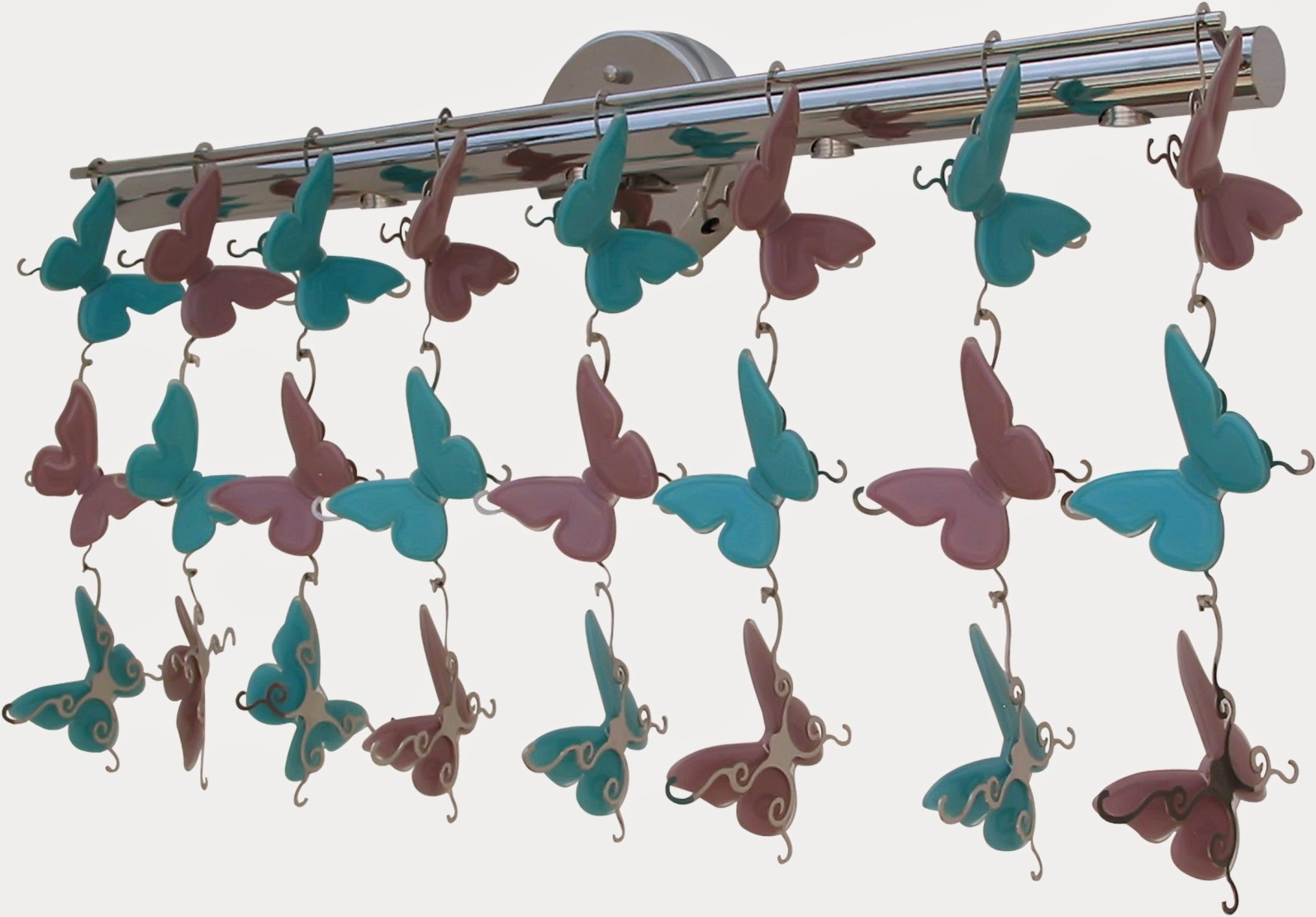 Iris Rizenbah’s Galapagos Turquoise Purple Ceiling Lamp. Photo: courtesy