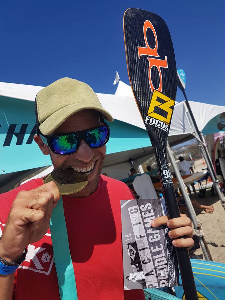Ran Gaash won open SUP races in the Pacific Paddle Games in 2015 and 2016. Photo: courtesy