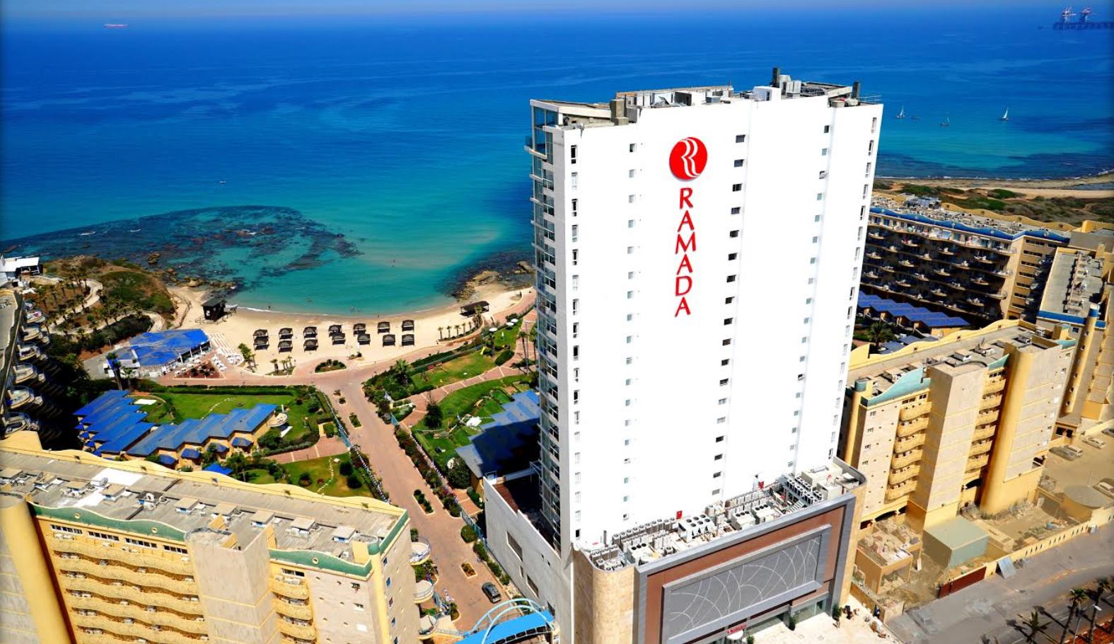 Ramada Resort Hadera Beach aerial photo by Amiri Gan/Aspen Group