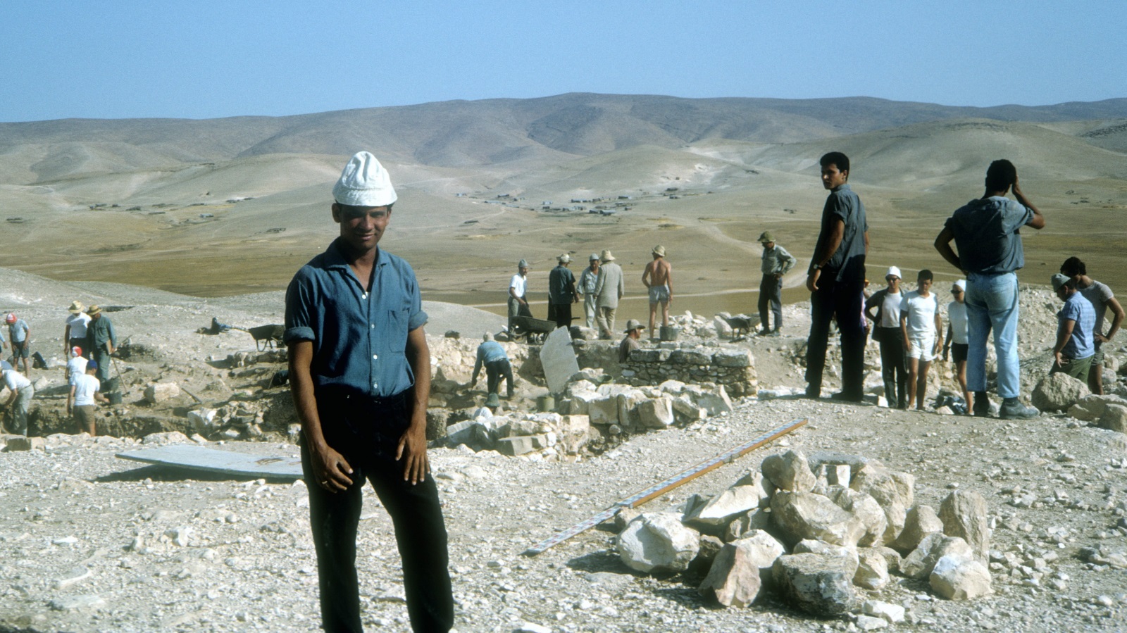 Kova tembels were the hat of choice at this archeological site in Israel, 1968. Photo by David Neiman