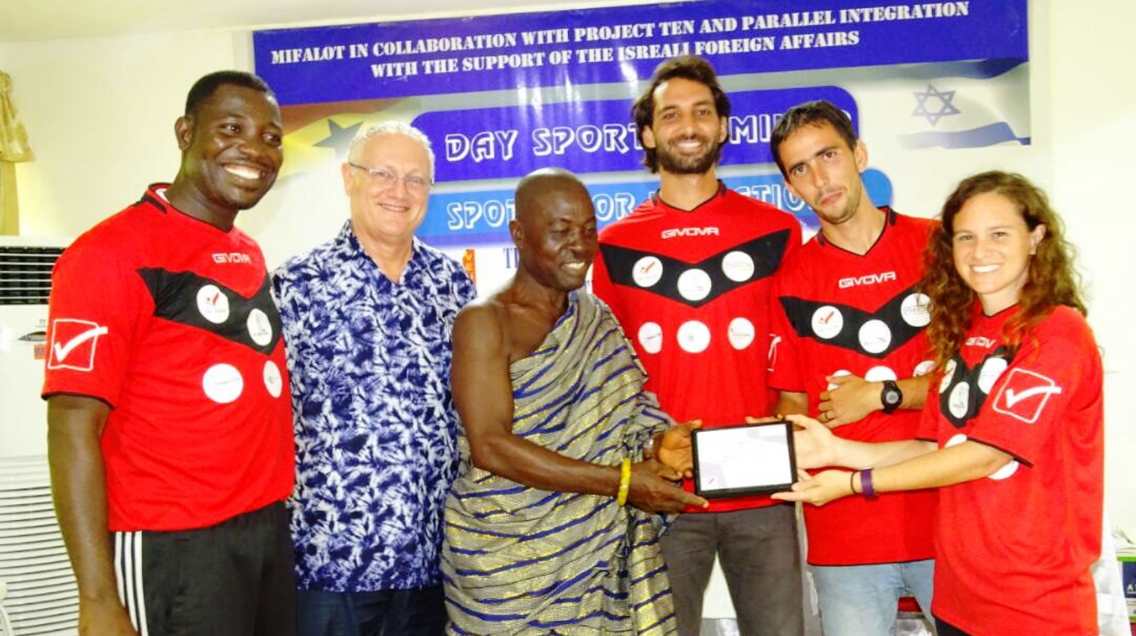 MASHAV and Mifalot did a workshop for soccer coaches in Liberia in 2017. Photo: courtesy