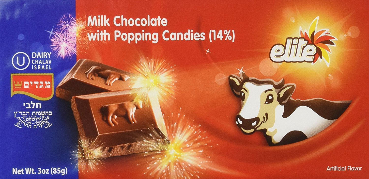 Gal Gadot’s favorite chocolate bar - Elite’s jumping candy chocolate. Photo courtesy